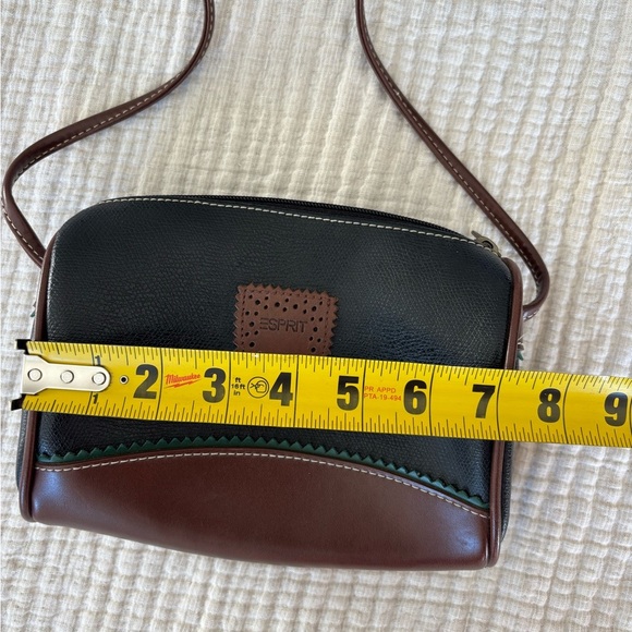 Esprit Black and Brown Vintage Neutral Small Crossbody Bag - Picture 5 of 6
